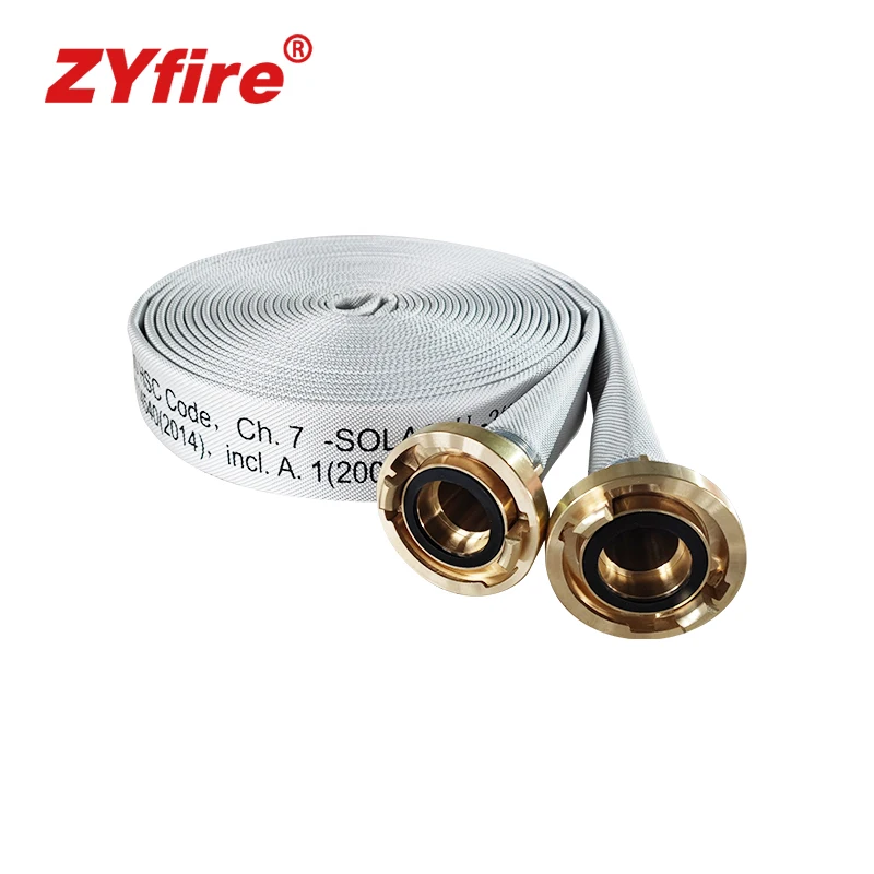 ZYfire High Pressure Firefighting Equipment Flexible 3 Inch Layflat fire epdm hose Approved by MED