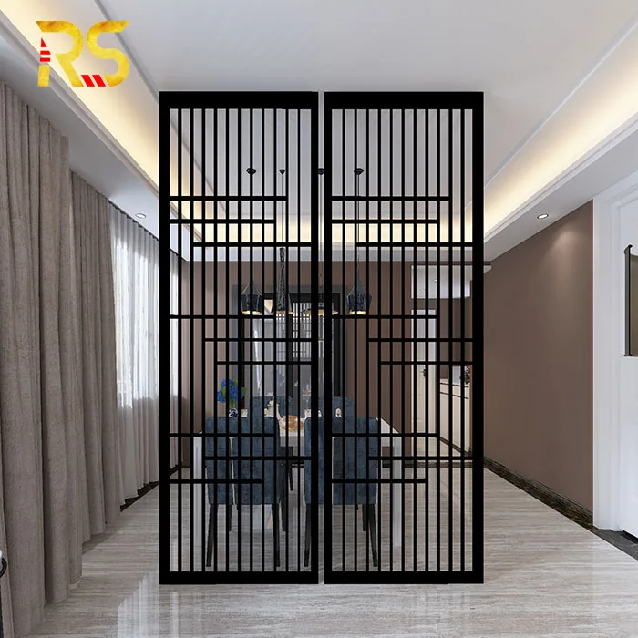 Foshan gold stainless steel screen partition wall panel room divider