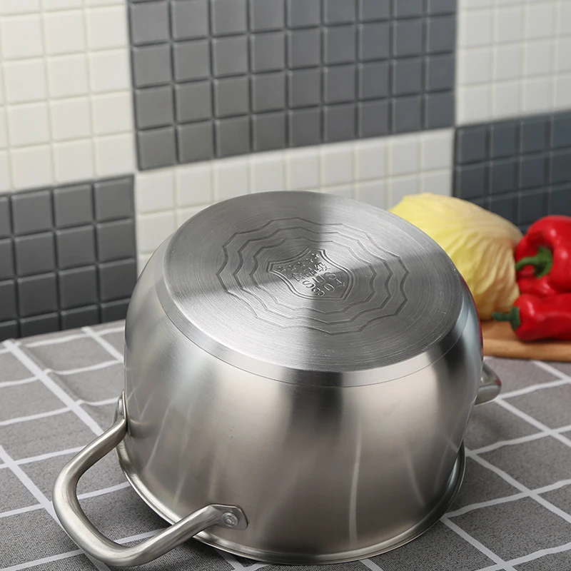 2022 Cookware Sets Kitchen Large Volume Stainless Steel Soup Pot& Stock Pots with Steamer 3 Pcs Set