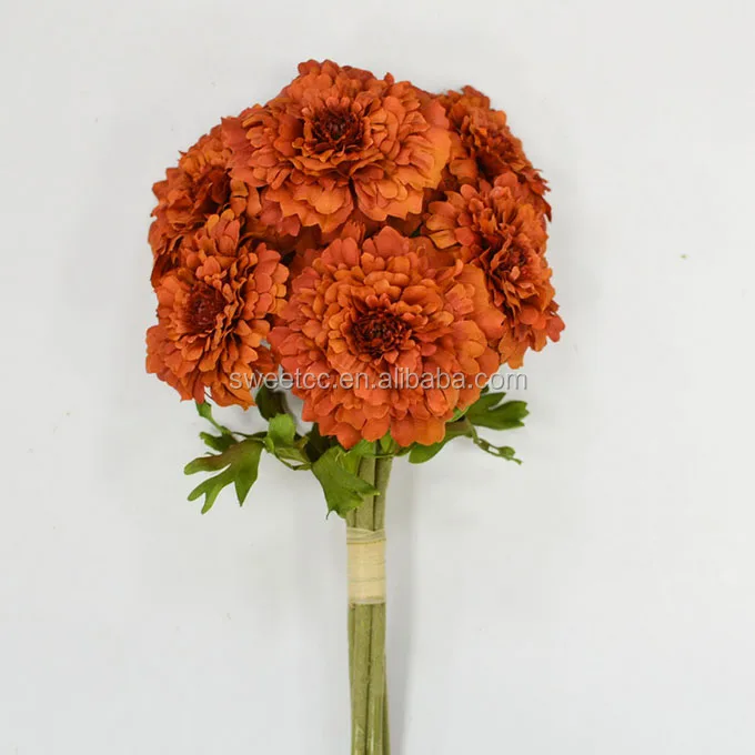 Фабричная цена, тканевые искусственные садовые цветы из календулы для свадебного украшения, украшение для дома