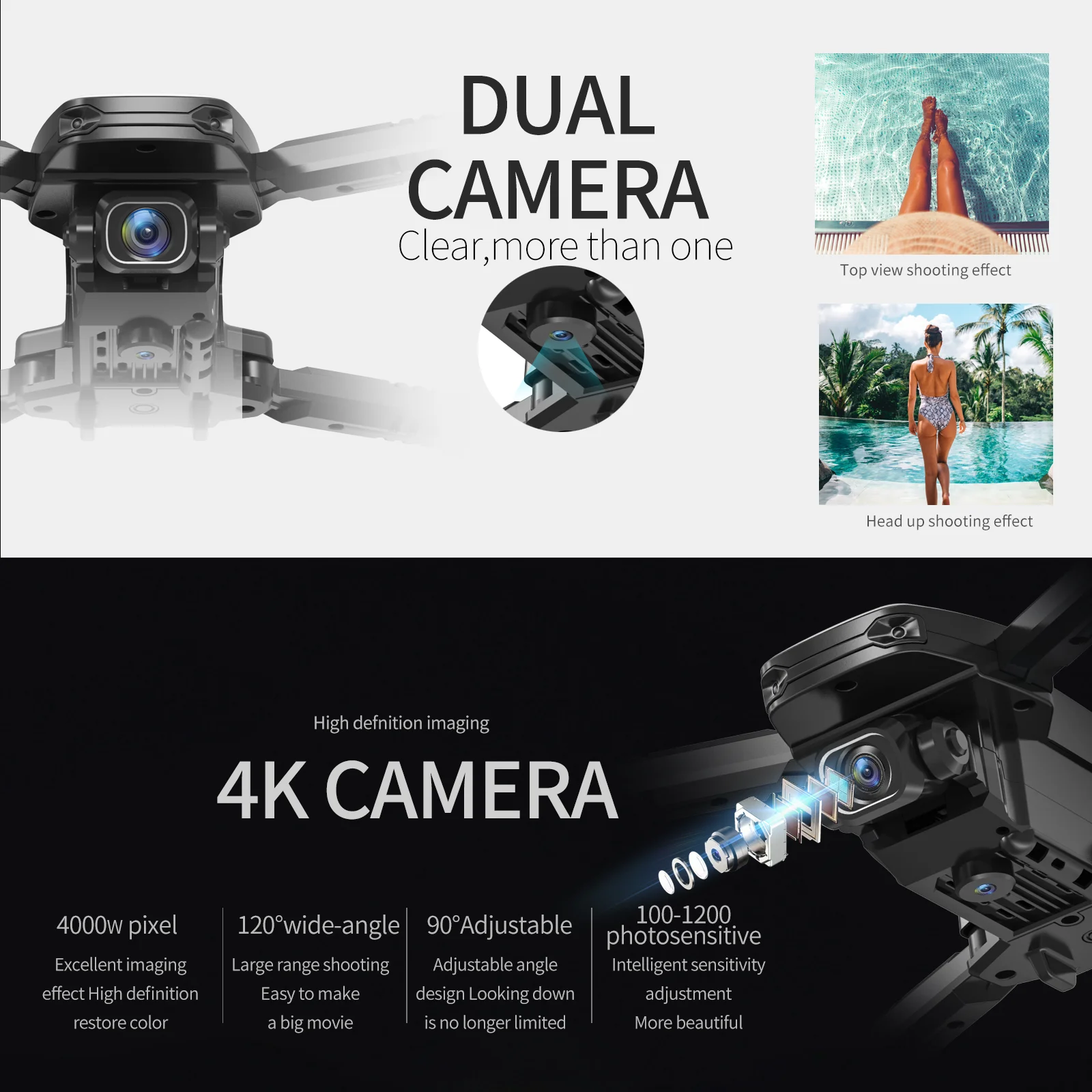 2023 S171 Mini Pocket RC Drone Quadcopter Batteries Radio Control Toys 4K HD Aerial Dron With Dual Camera