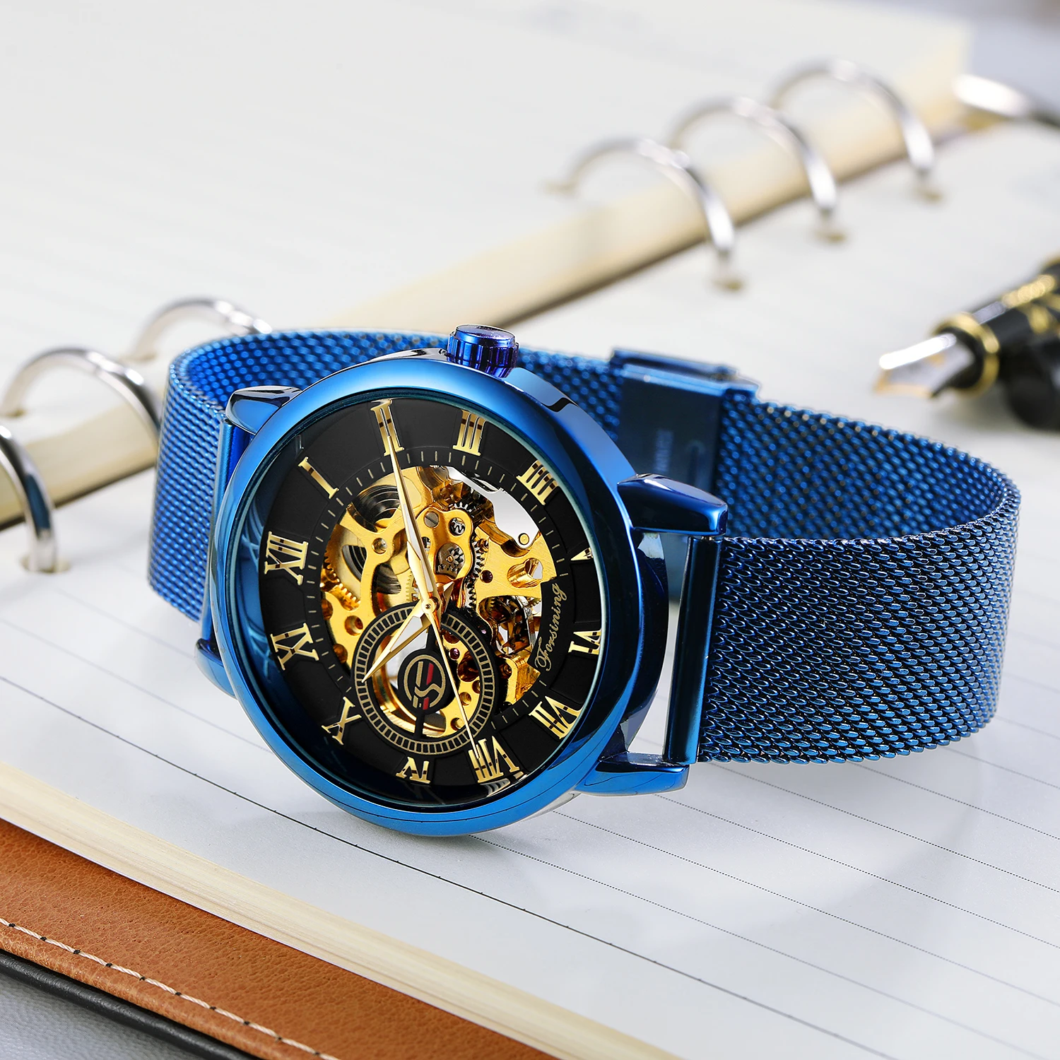 2024 Forsining mechanical watch saat man hour clock custom men luxury brand automatic