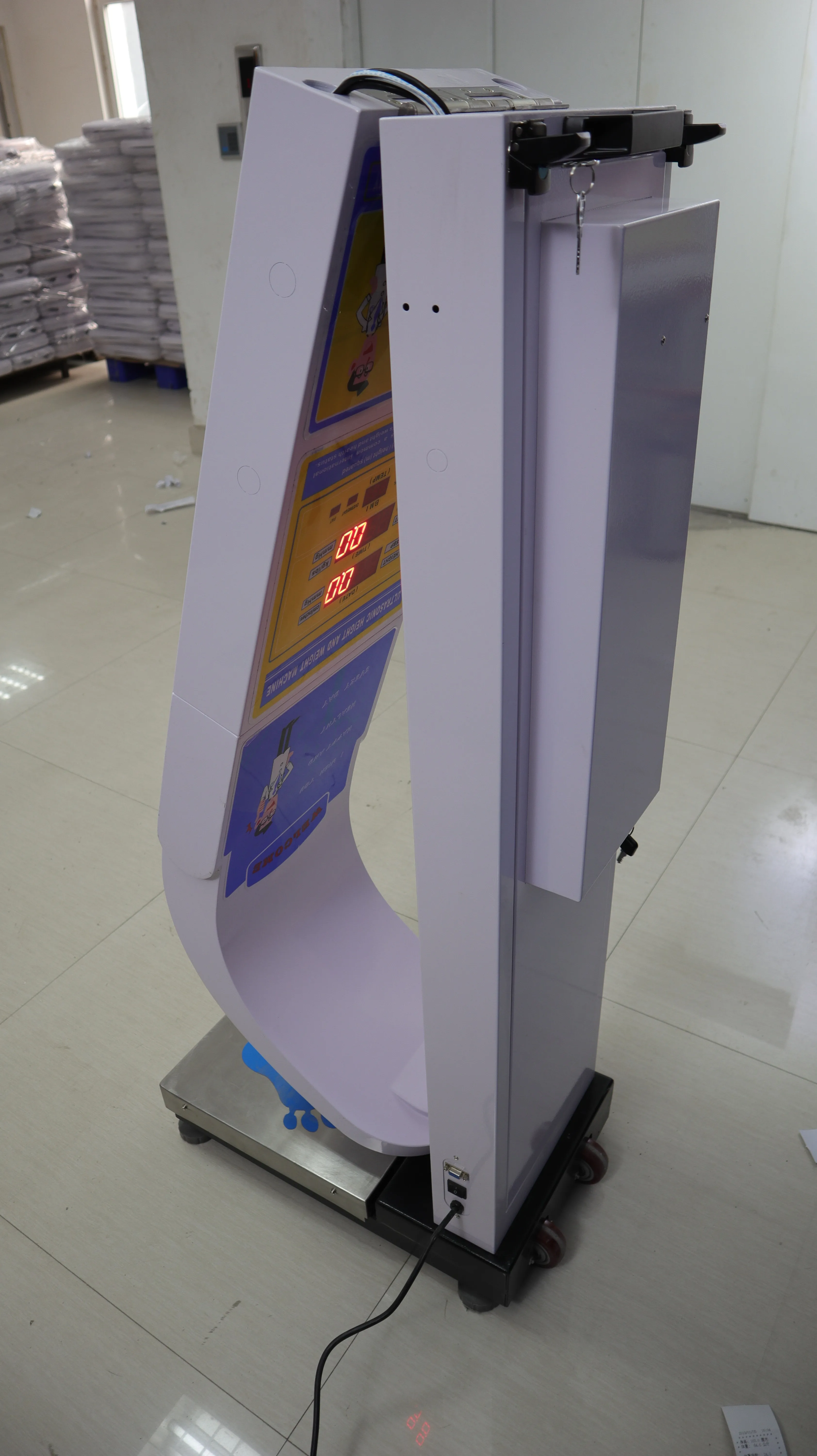 DHM-800S Coin and Paper money operated Digital Electronic Weighing scales with height stadiometer