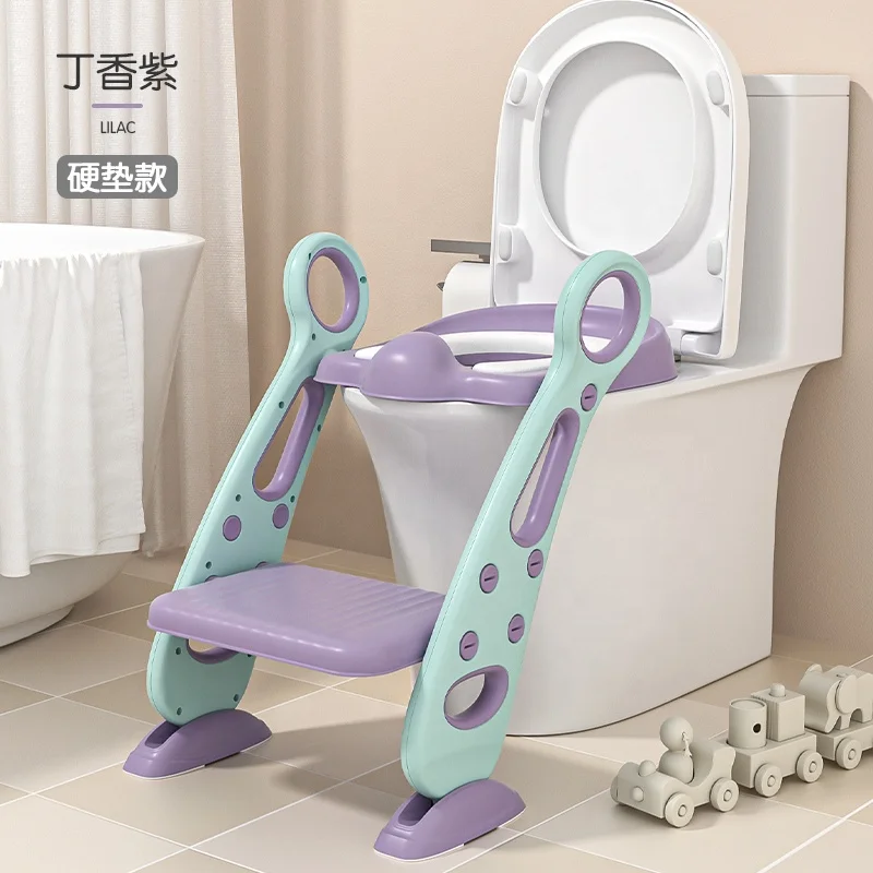Baby Kids Toilet Training Step Stool Toilet Trainer Potty Chair Ladder Cushion Baby Potty