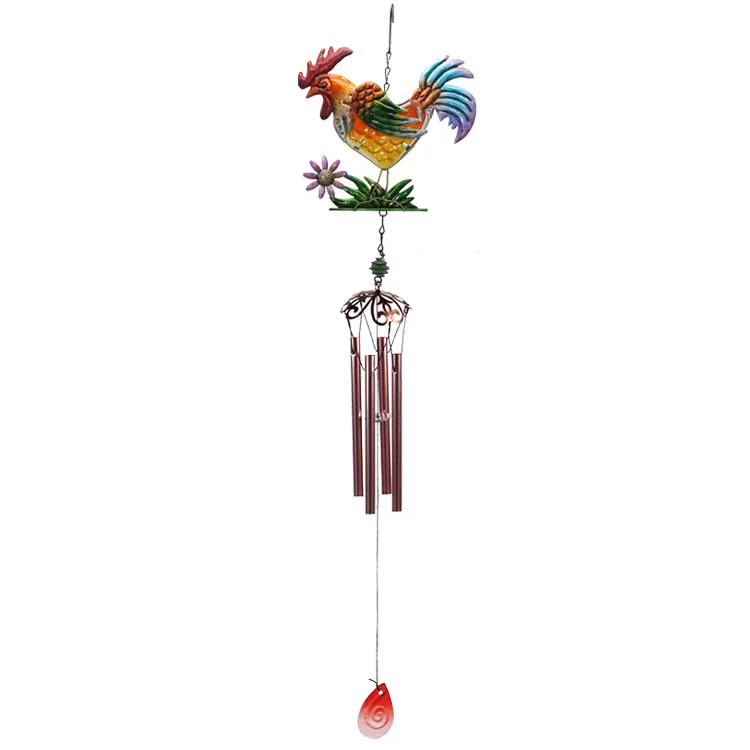 
Amazon Hot Sale Roosters Wind Chimes With Bell Handicraft Decoration Cheap Wind Chime 