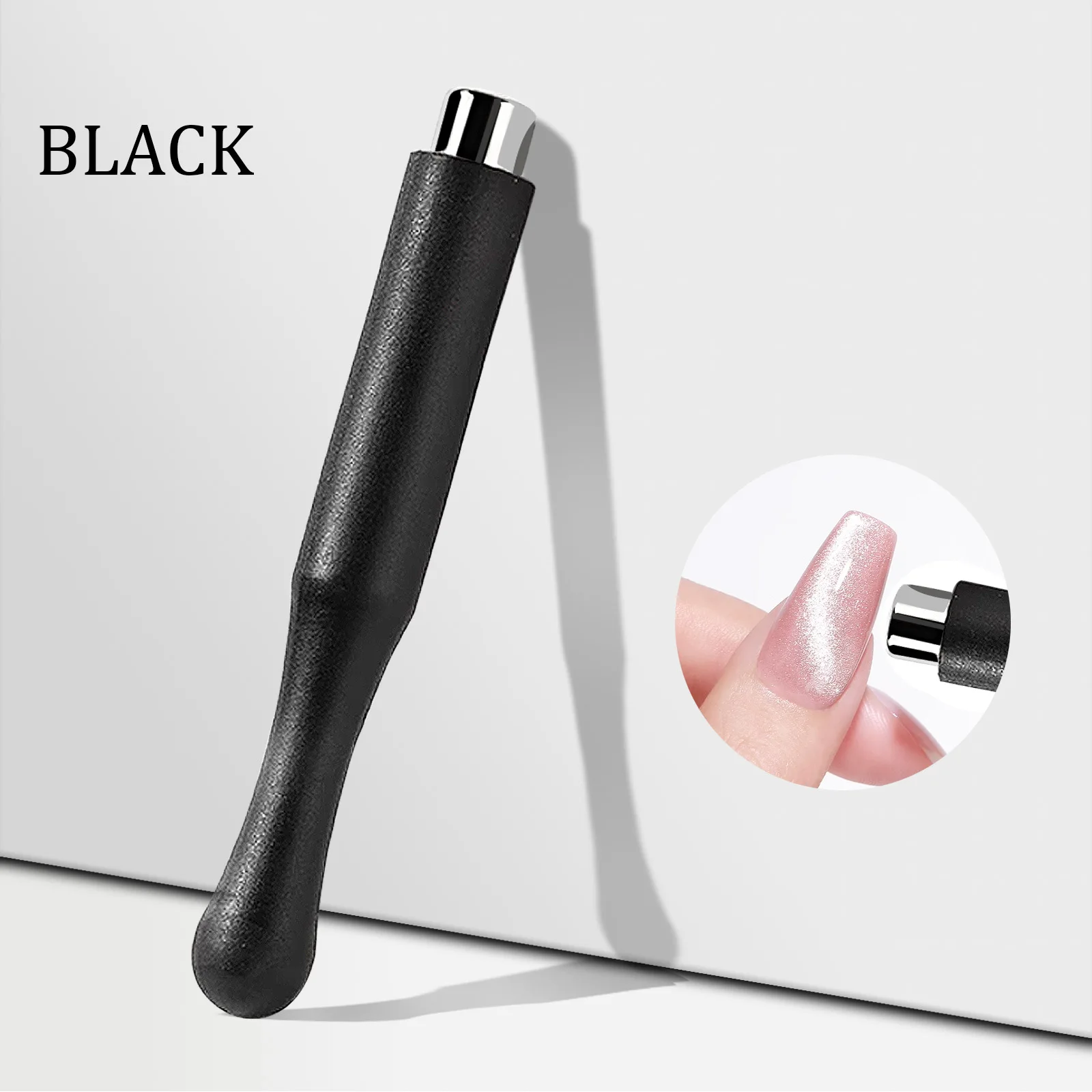 Черный/розовый цилиндр супер сильная Магнитная палочка для милого дизайна ногтей DIY толстый кошачий глаз магнит бар сильный с узором