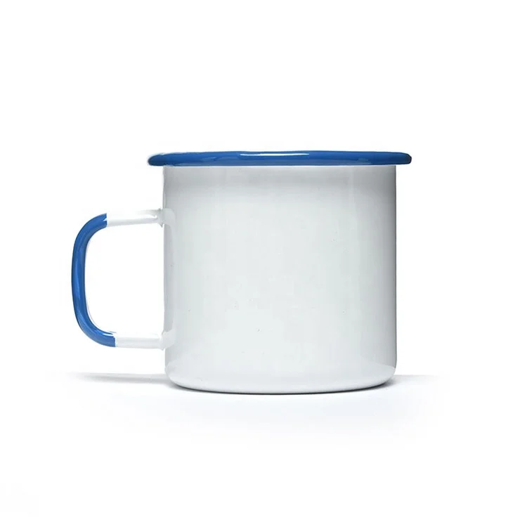 custom enamel mug with logo printing metal enamel cup