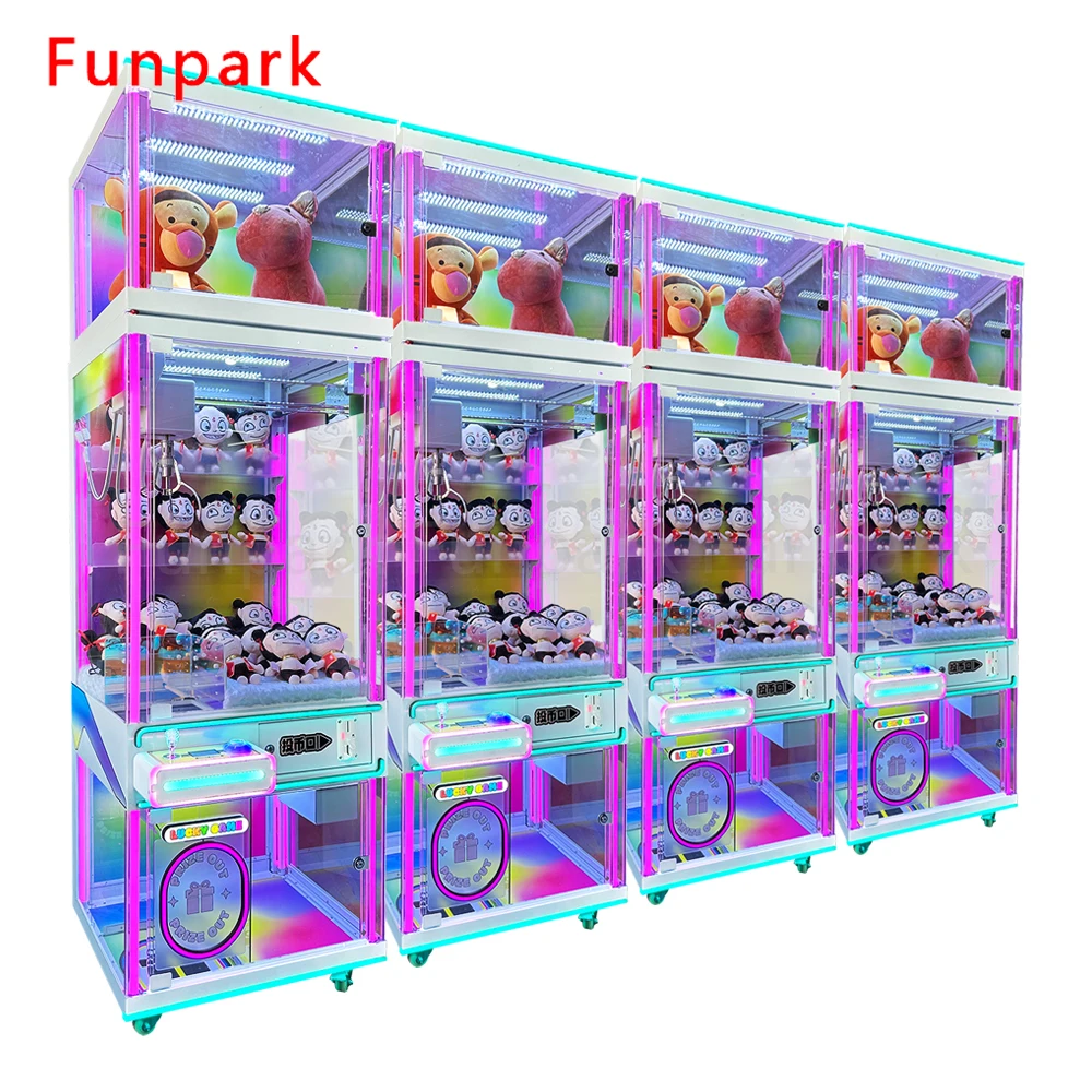 Funpark Amusement Big Prize Box Claw Crane Dolls Gifts Machine Game Coin Operated Games