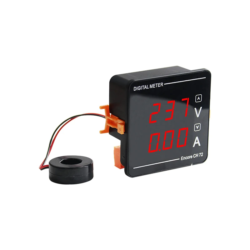 Voltmeter Current Dual Display Meter AC50-500V 1-120A 72*72mm High Precision Digital Instrument