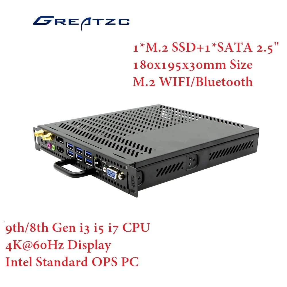 4K 60Hz Display Intel Standard 9th 8th Gen Core I7 I5 I3 CPU OPS PC for Smart Board Display