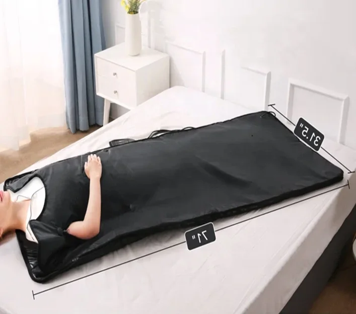 Portable  Infrared Sauna Blanket for Detoxification Digital handle Control thermal Sauna Blanket for Home