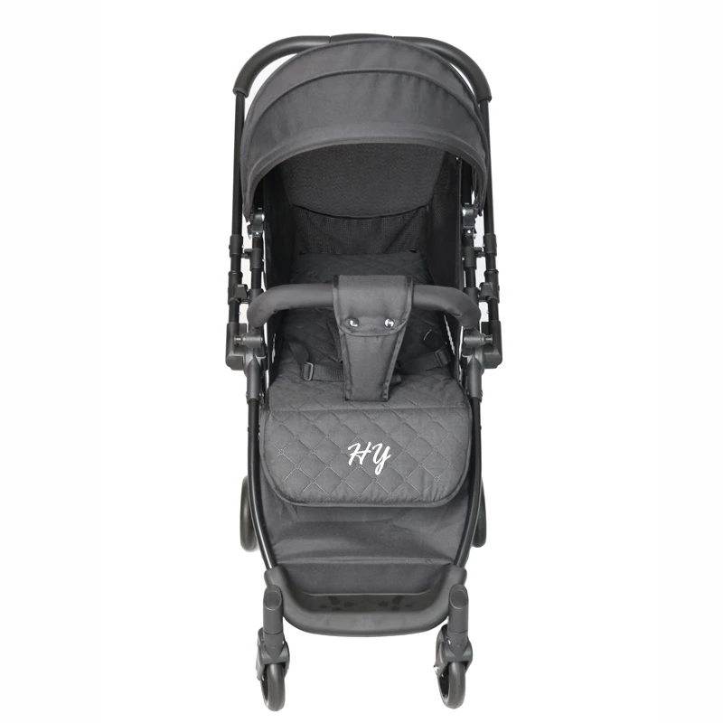 Reversible handle handle prams car seat and stroller set