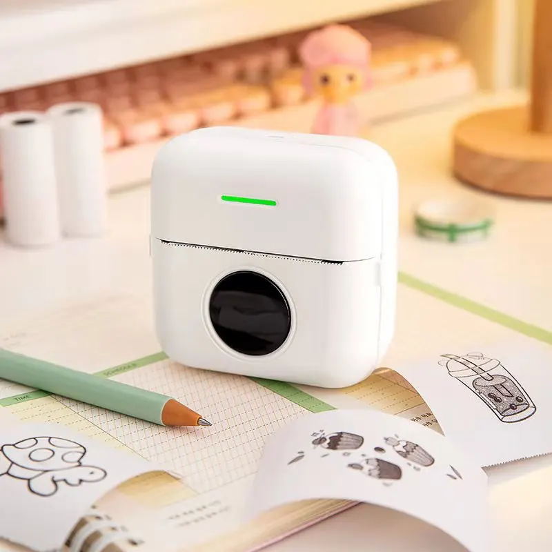 X5 Mini thermal printer portable printer for office study office label printer Compatible with Phone PC 200DPI