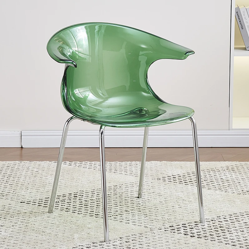 Wholesale Modern Acrylic Dining Chair Simple Stackable Plastic PC Clear Chair for Coffee Shop Restaurant
