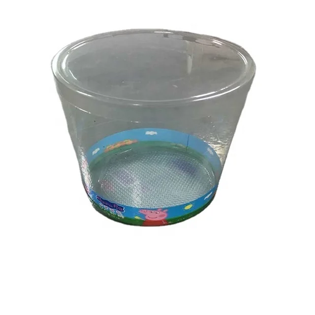 Recyclable Transparent PET PVC Plastic Cylinder Tube Box with Custom Logo for Consumer Electronic Products and Gifts Packaging