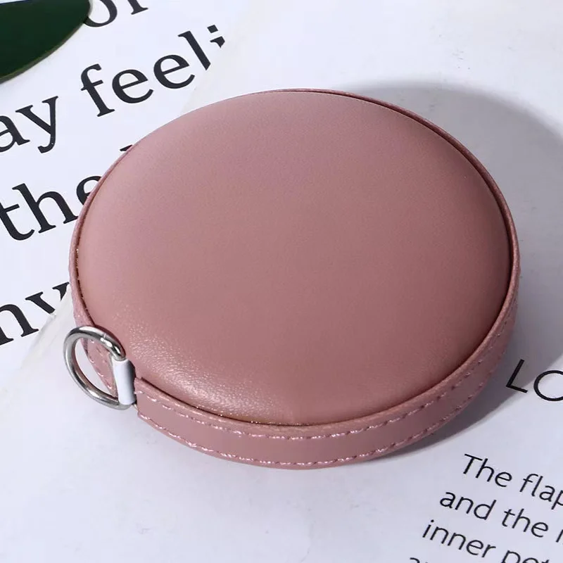 Wholesale Custom Printed Logo Tape Measure Leather Retractable Small Mini Tape Measure Keychain for Promotional Gift
