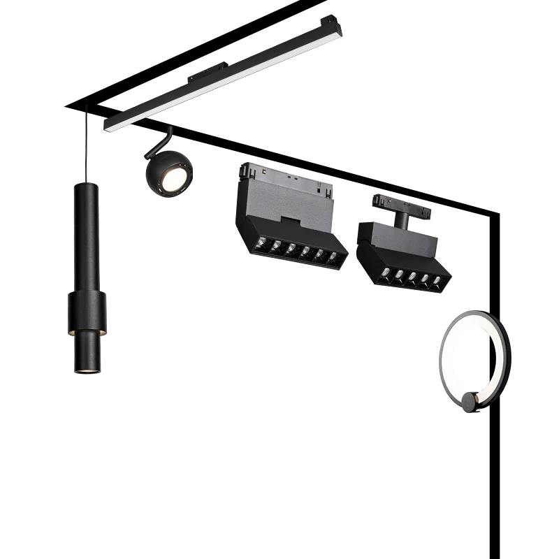 Прямая продажа с фабрики, на заказ, 48 В, магнитный светодиодный рельсовый светильник из алюминиевого сплава, магнитный Трековый светильник для освещения отеля и дома