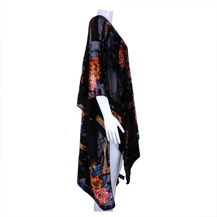 High quality Oversized floral print kimono for women autumn