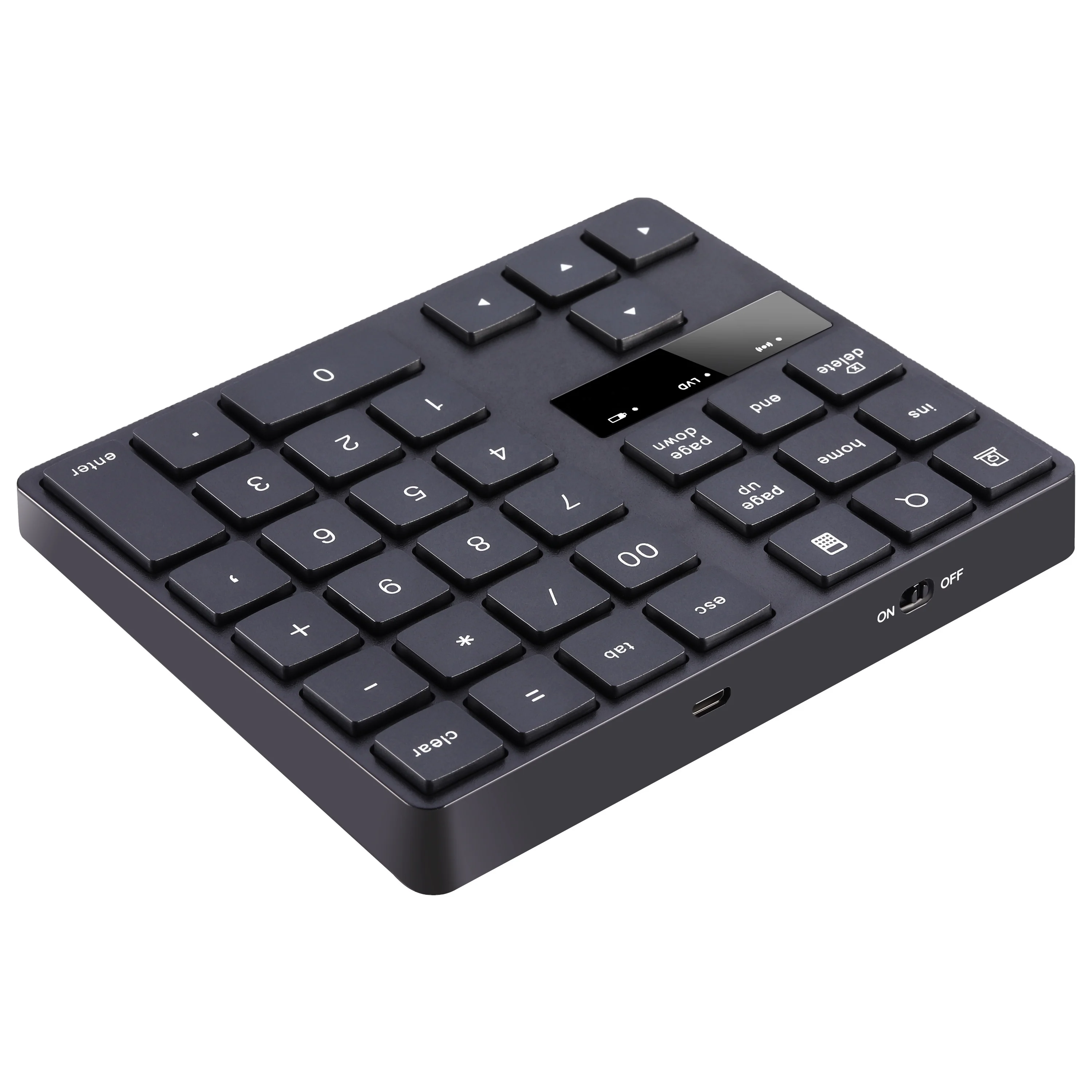 Mini Keyboard 2.4G Wireless Number Pad Rechargeable 35 Keys Numeric Keyboard For Laptop PC One Hand Ergonomic Gaming Keypad