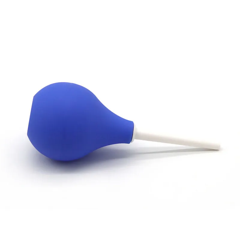 Enema Rectal Shower Cleaning System Silicone Gel Blue Ball for Anal Anus Colon Enema Anal Cleaning