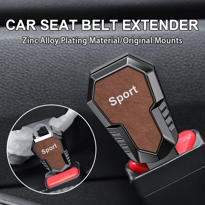 Universal Car Logo Safety Seat Belt Buckle Alarm Stoppers For Seatbelt Lock Buckle Extender Accessories