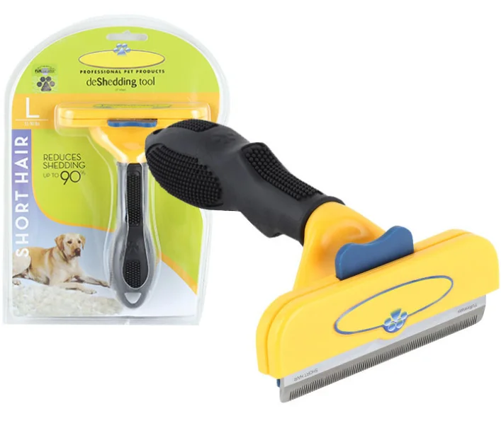 Pet Products Stainless Steel Pet Grooming Hair Fur Remover Combs Deshedding Tools Fur Eliminator