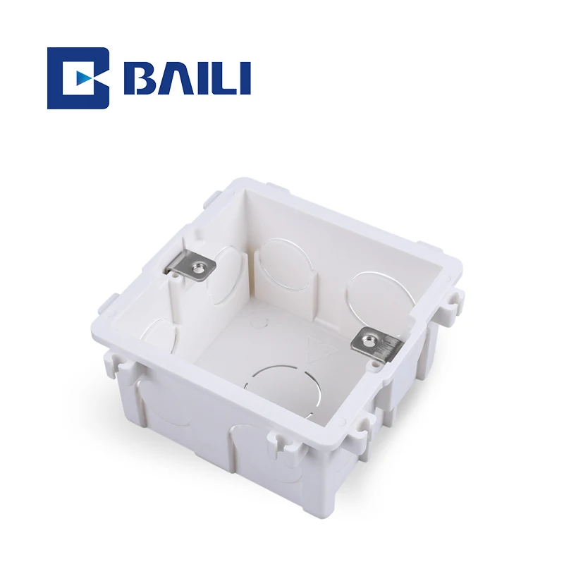 Baili 05-86 type 40H PVC Flush mounting  Electrical  white switch socket one gang tow gang three gang bottom box junction box