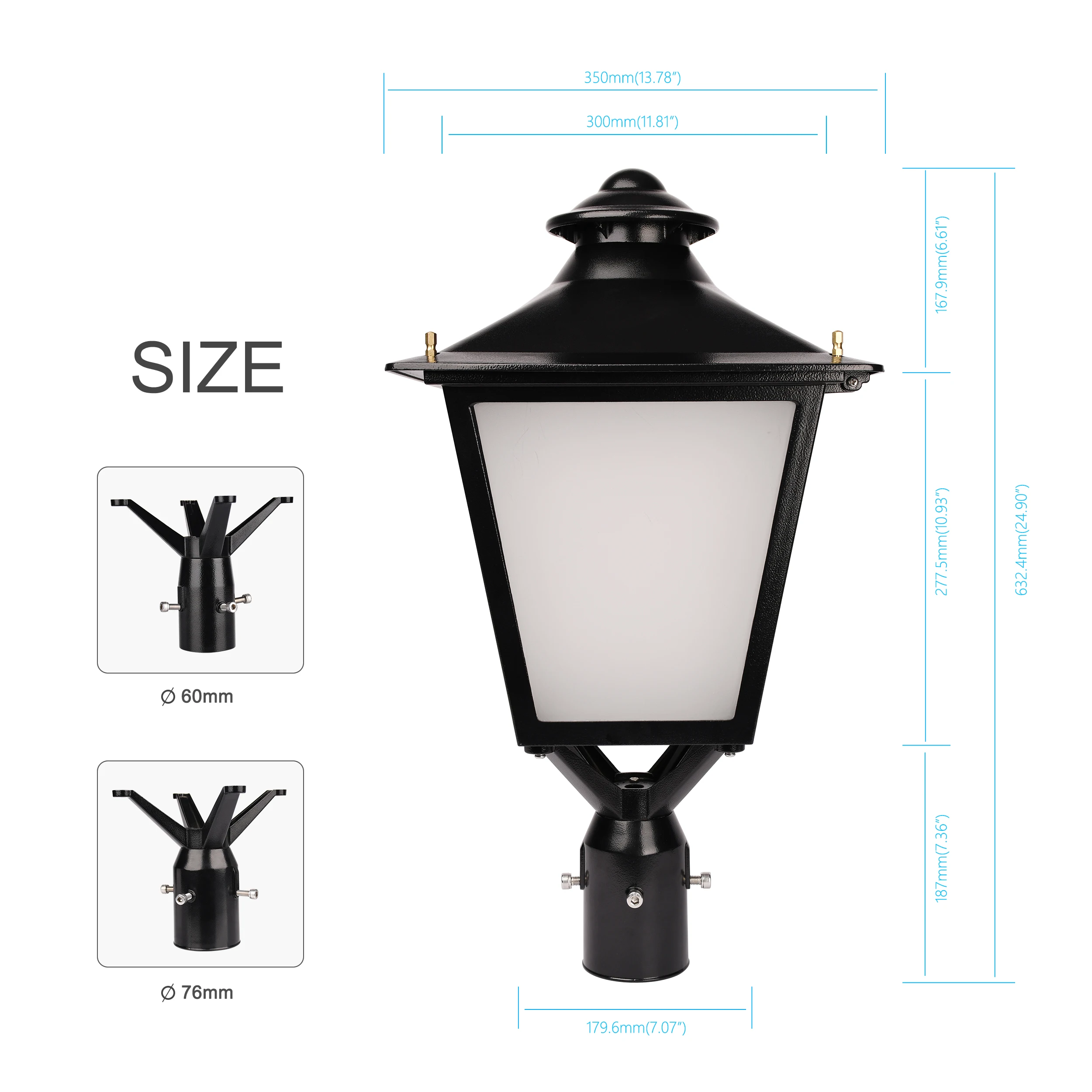 American Style Garden Lamp Post Light High Pole Outdoor IP65 Landscape Street Light for Garden