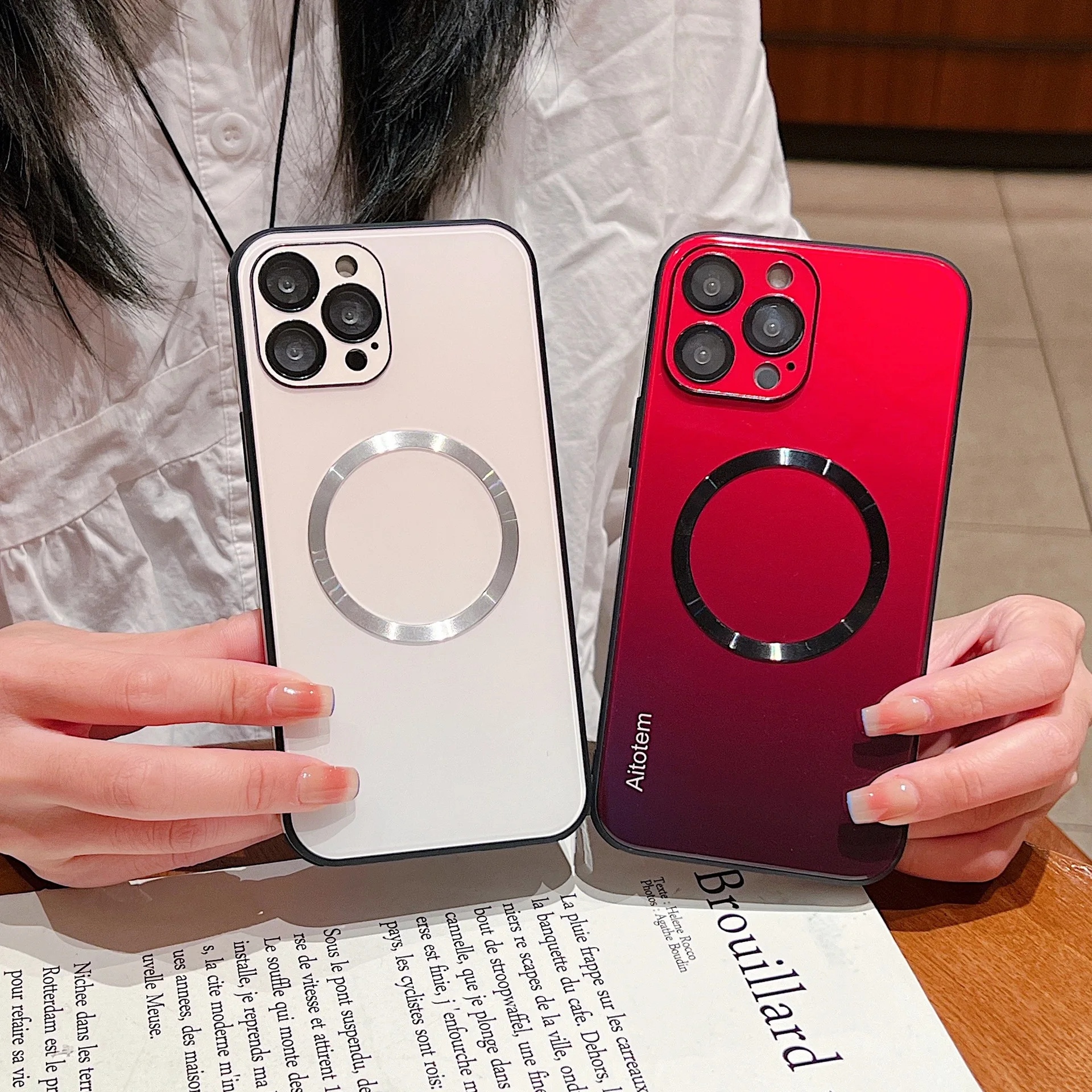 2022 стеклянный чехол для телефона Magsafe с пленкой iPhone 14 13 12 11