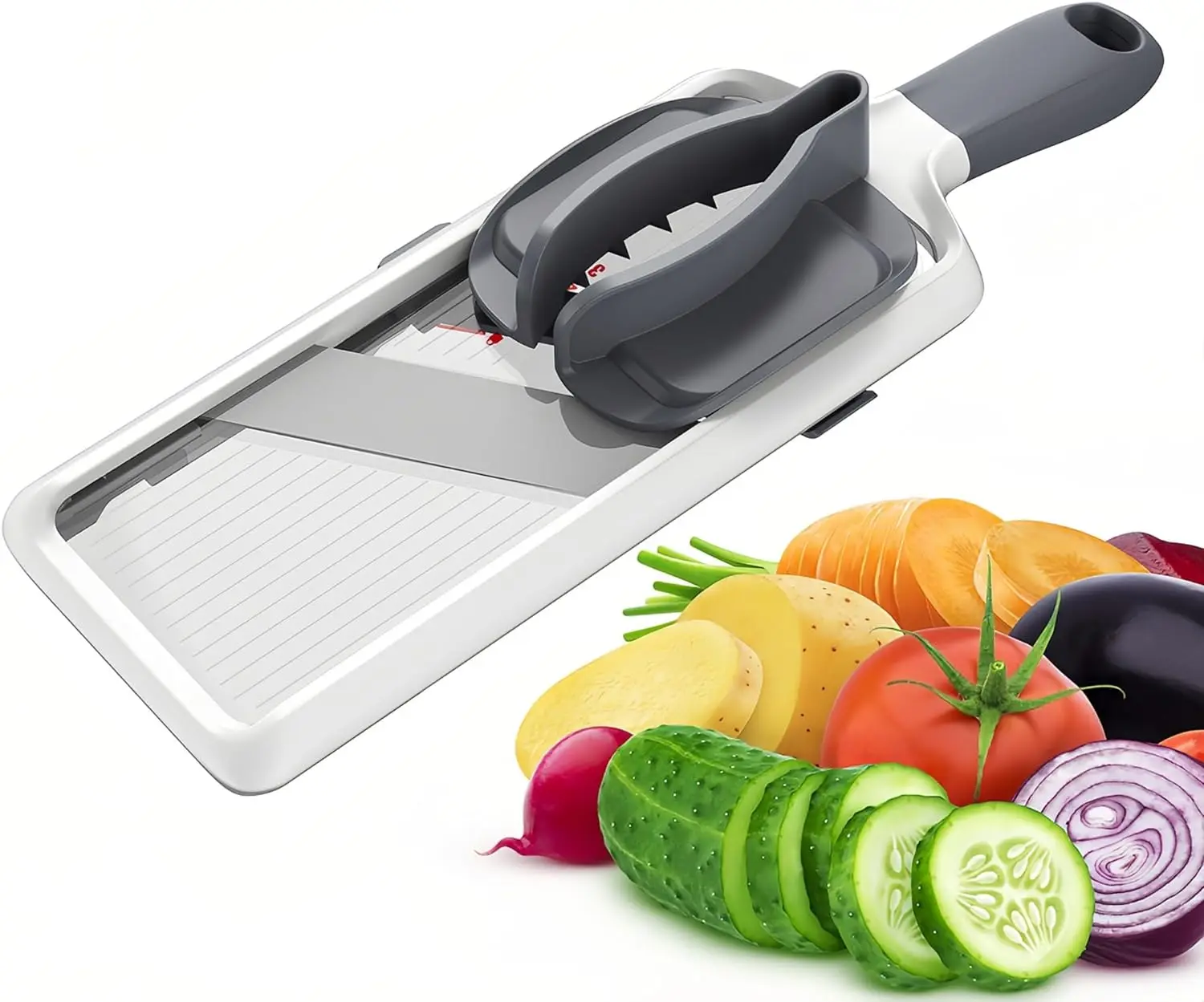 Multi Handheld Mandoline Slicer with Adjustable for Kitchen Stainless Steel Vegetables 4 in 1