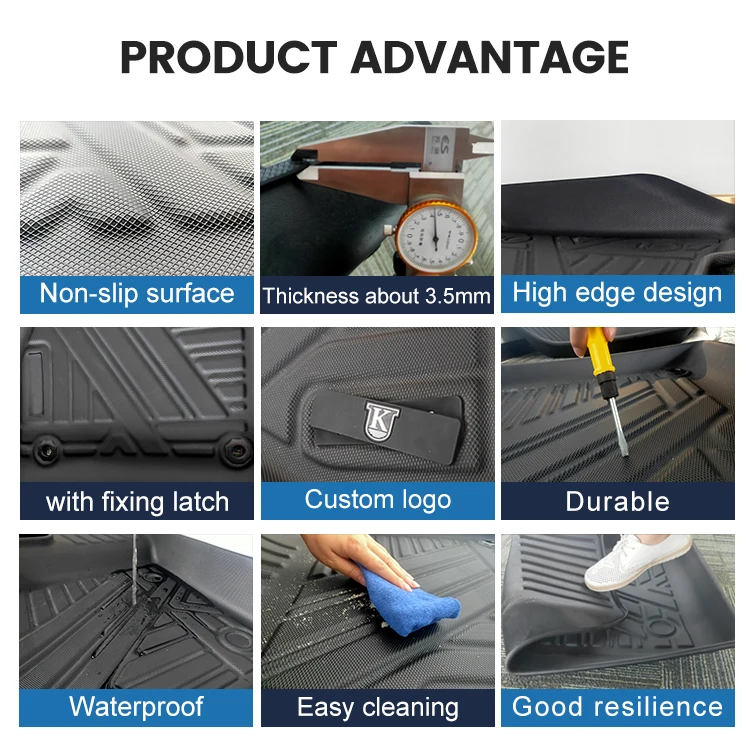 High Quality Waterproof Durable 3D TPE Car Floor Mats Trunk Mat For Chevrolet Groove Baojun 510 Car Carpet