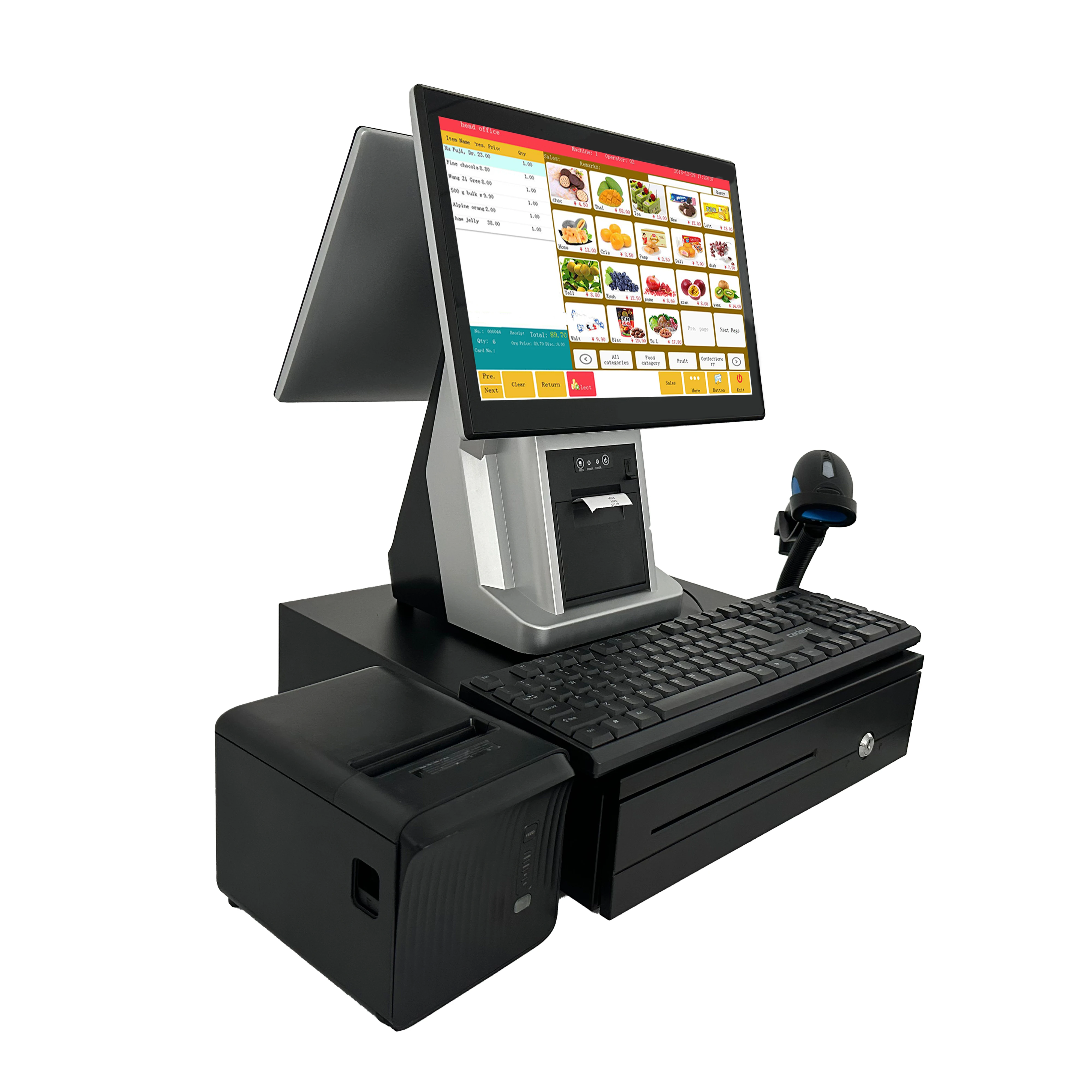 15.6' touch screen all in one windows os pos system restaurant windows 7 pos system