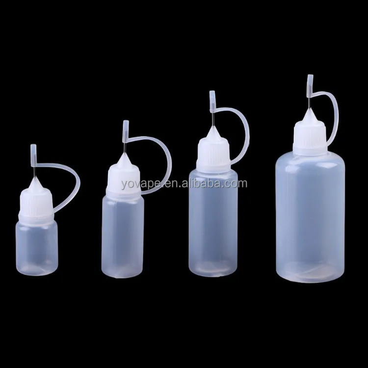 RTS in stock mini 5ml 5 ml squeeze soft PE LDPE dispense chain machine sewing oil applicator needle tip nose plastic bottle