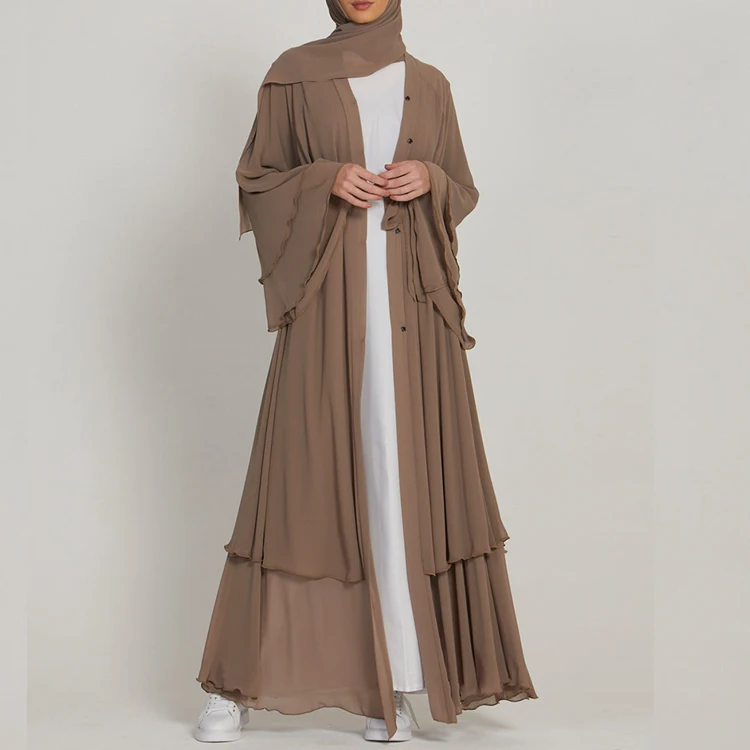 High Quality  Abaya Embossed Women Sequin Dress S Kimono Cardigan