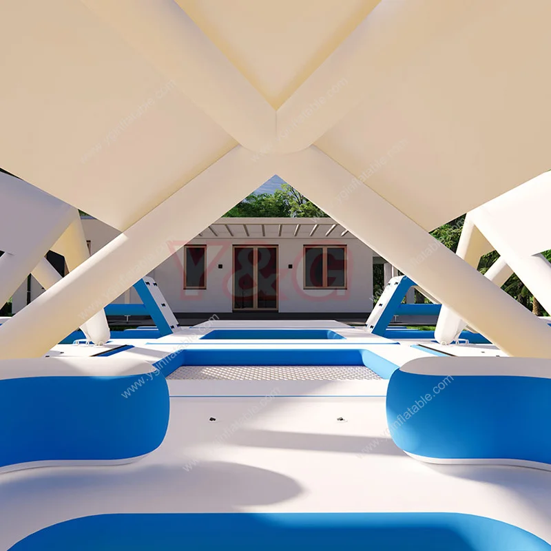 Y&G inflatable floating island platform tent inflatable floating island with tent floating inflatable tent