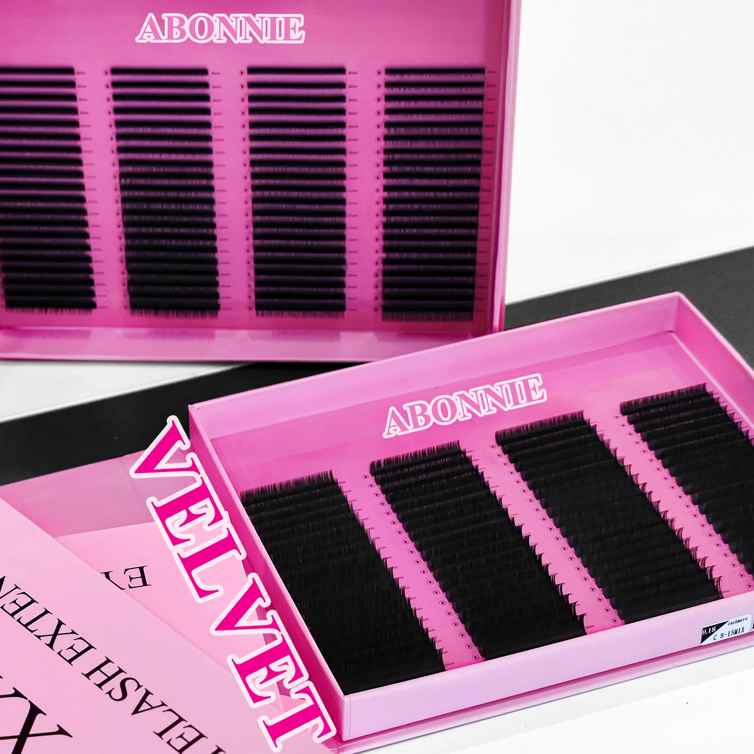 Abonnie Matt Black Eyelash Trays Lash Trays Wholesale 005 Cc 8mm25mm Matte Eyelash Extensions Korean Pbt