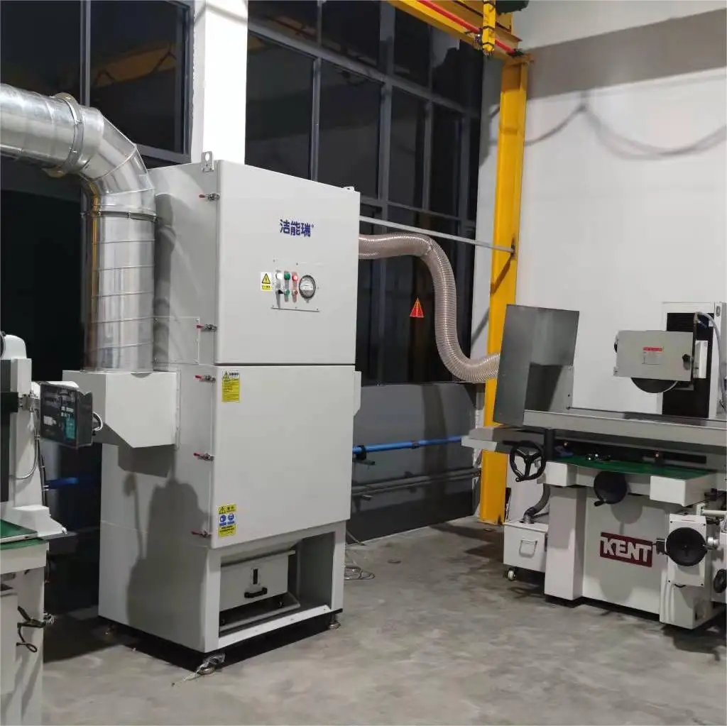 AJS370 3.7kw Welding Fume Extractor with HEPA Filters High Power Industrial Dust Collector For CNC Machine