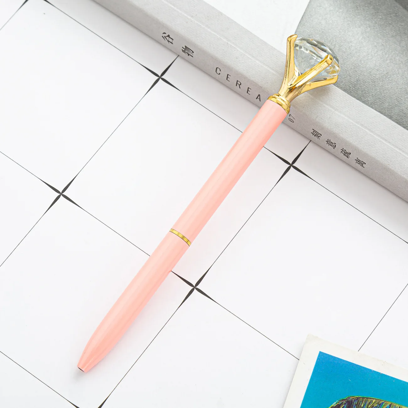Factory Wholesale Luxury Diamond Ballpoint Pen Custom Logo Promotional Pen