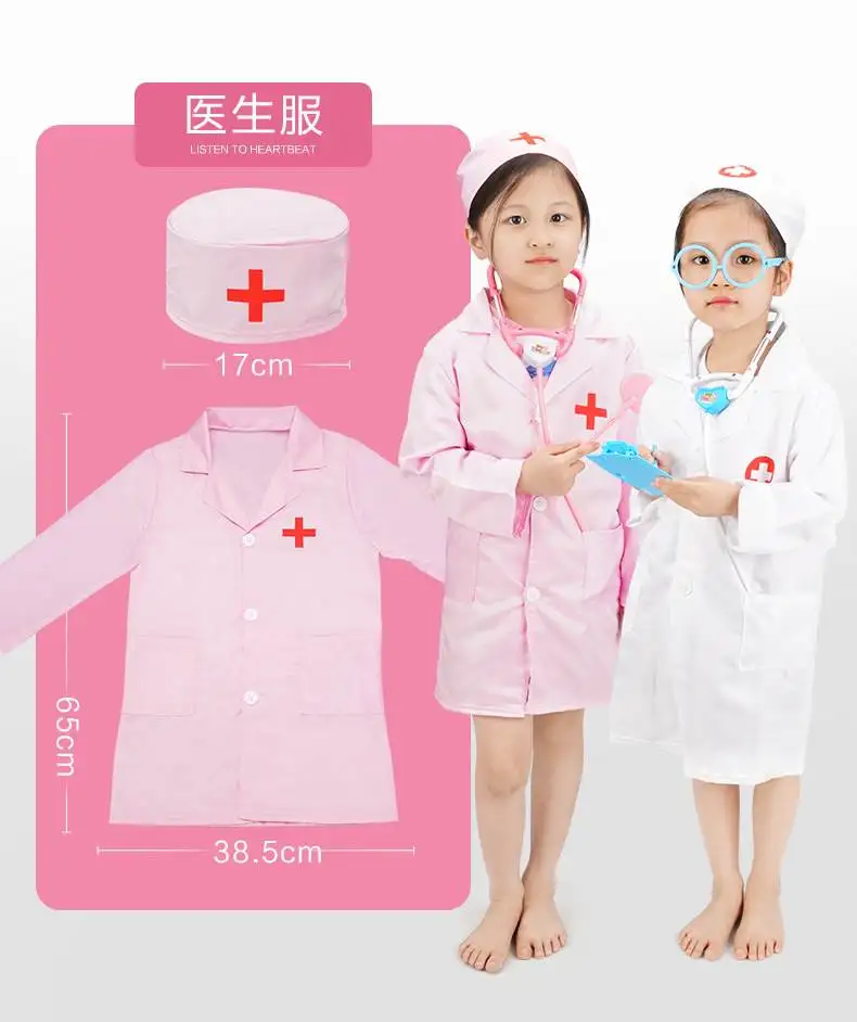Hot Selling Children play doctor toys set boys and girls with sound and light injection stethoscope medicine suitcase toy