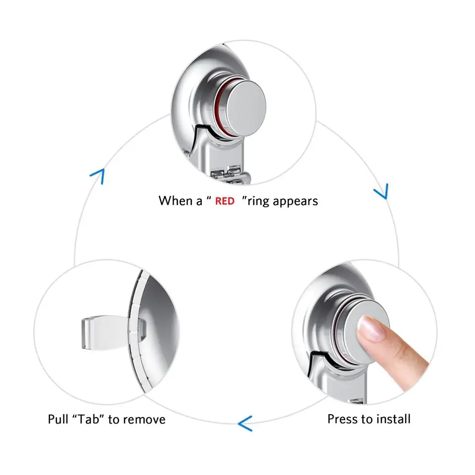 DOGO Suction Cup Multifunctional Punch-free Magic Hook Door Holders Nail Free Wall Mounted Hook Coat Key Hooks