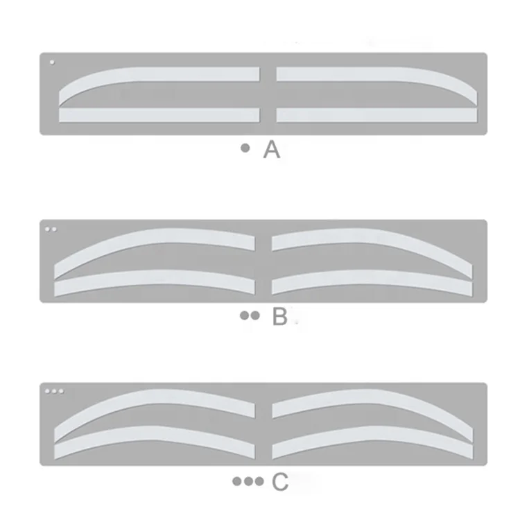 Disposable Brow Ruler Pmu Microblading Adhesive Eyebrow Sticker Stencil Guide Measuring Tools Semi Permanent Auxiliary Tool