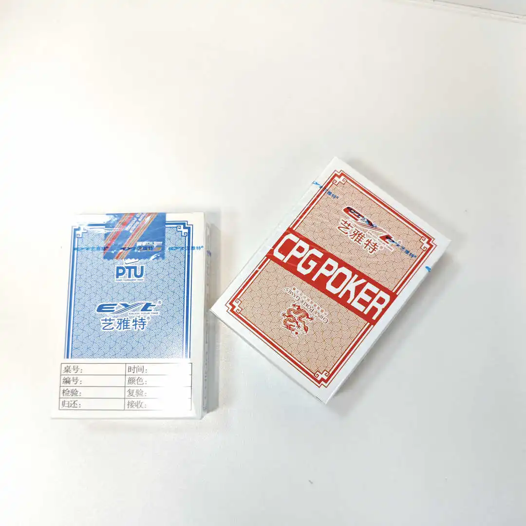 Wholesale PVC Waterproof Playing Card Game with Custom Logo Printing Compatible Poker and Box for Party