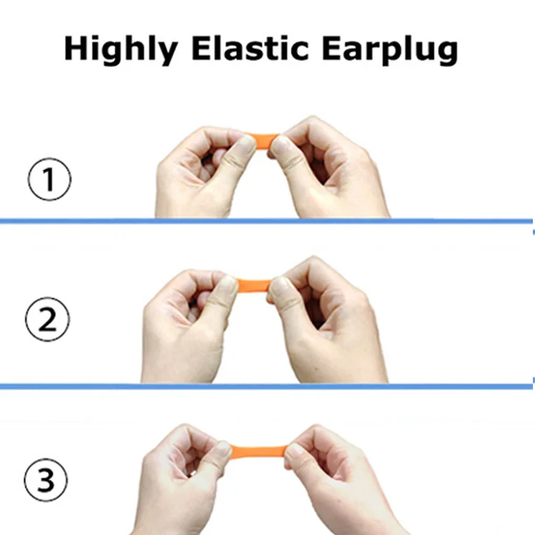 5 Pairs Memory Foam Ear Plugs Disposable Ear Plugs for Sleeping Noise Canceling