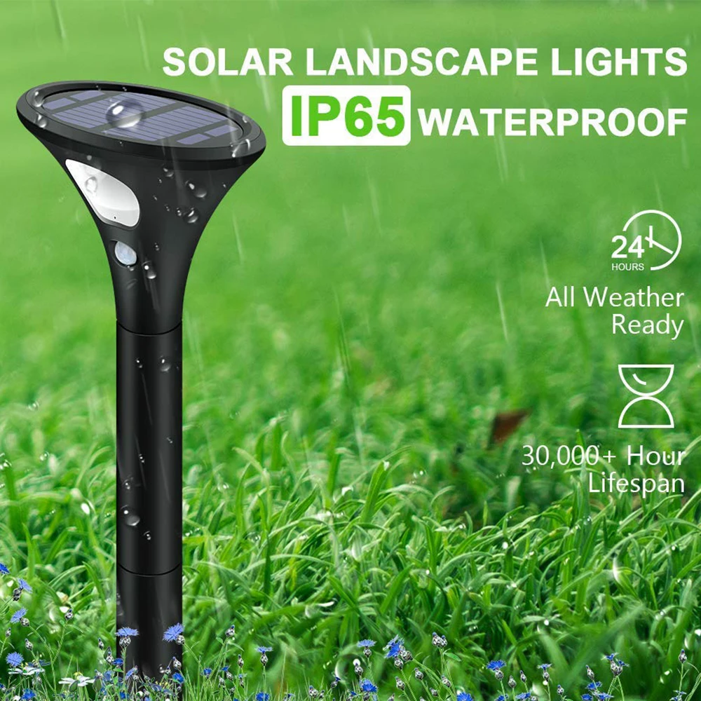 Solar Lights Outdoor high Brightness COB Solar Motion Sensor Pathway Light for garden yard walkway