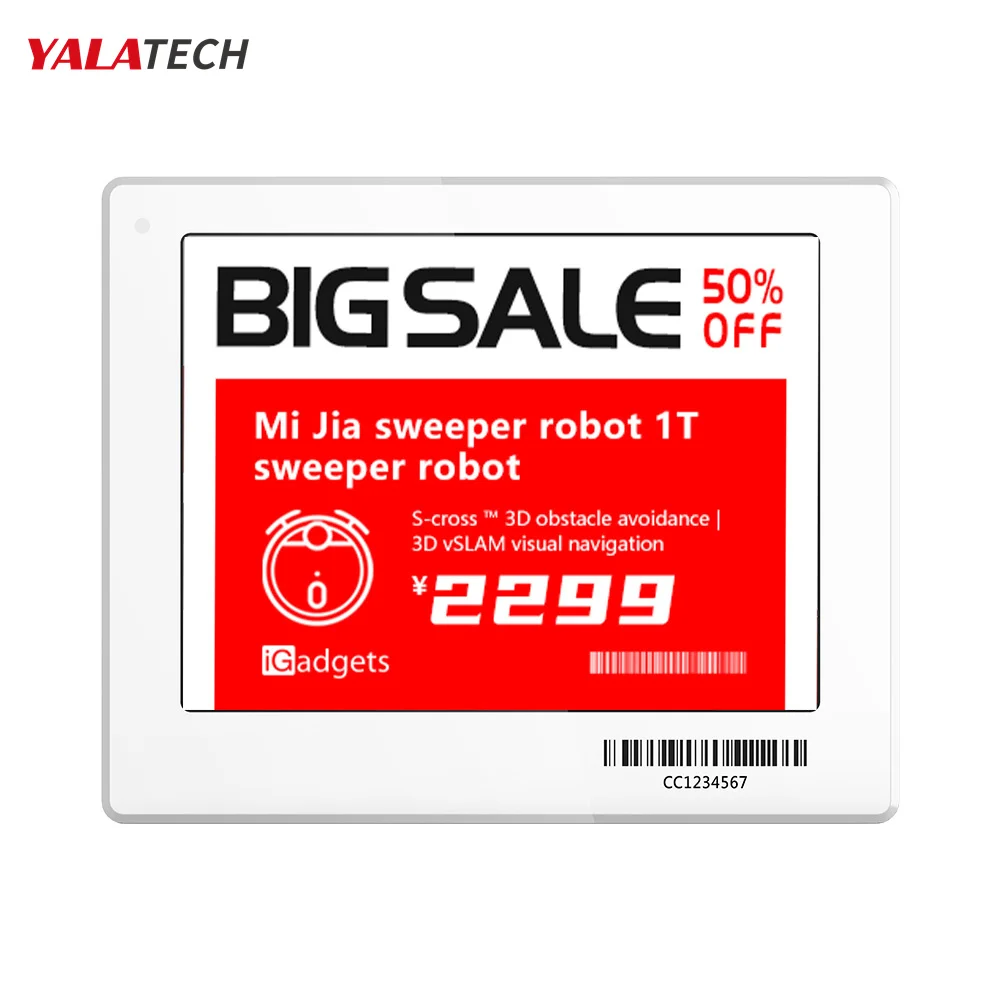 YalaTech big size 4.2 inch esl elestronic shelf label digital shelf tag smart price tag for supermarket