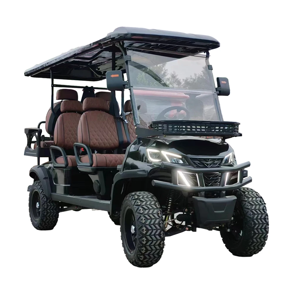 Hot Sale Off Road Street Legal 48V 72V Lithium Battery Karts Car Buggy 4 6 Seater Carrito DE Electric Golf Carts
