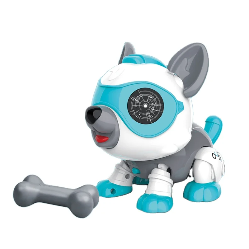 Bemay Toy Educational DIY Assembly Dog, Voice Control Cute Robot Magic Pet Dog STEM Toys