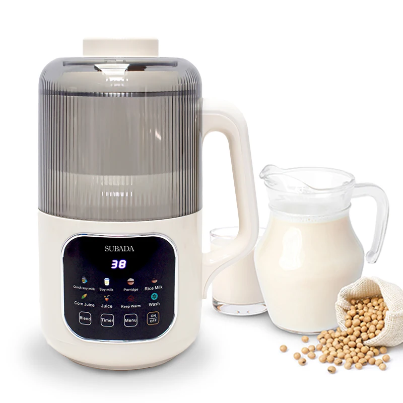 8-in-1 Light Tone Soy Milk Maker 1.2L Fast Nuts Milk Maker with 16 SS blades Electric Smoothie Juicer Blender Powerful Home Use
