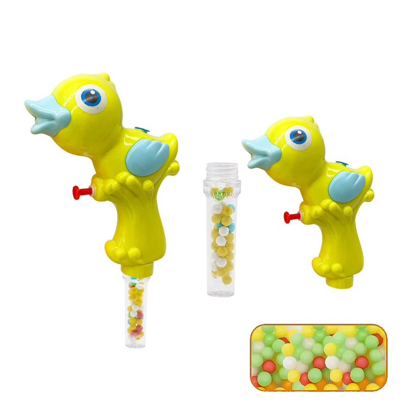 china wholesale plastic duck water gun kids empty candies with toys sweet