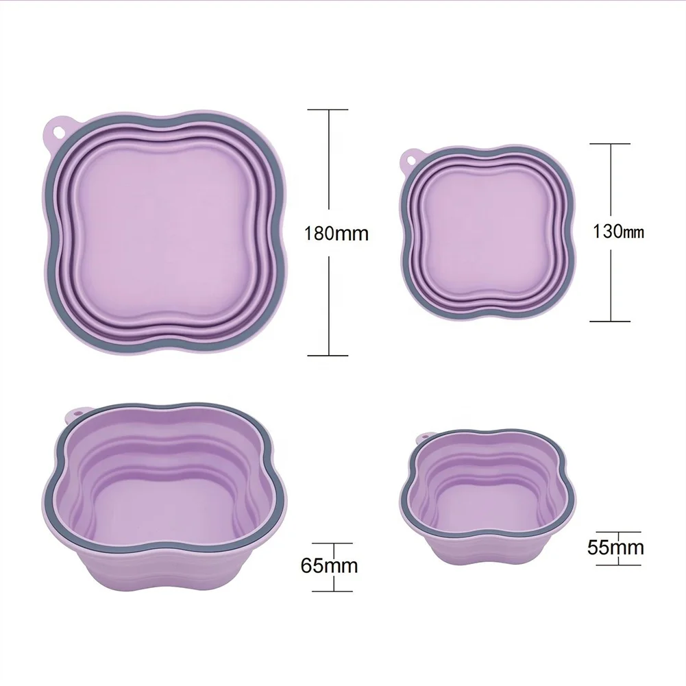 Cheap New Design Silicone Pet Bowl Stand Folding Eco-Friendly and Non-Toxic Travel Pet Bowl with Buckle